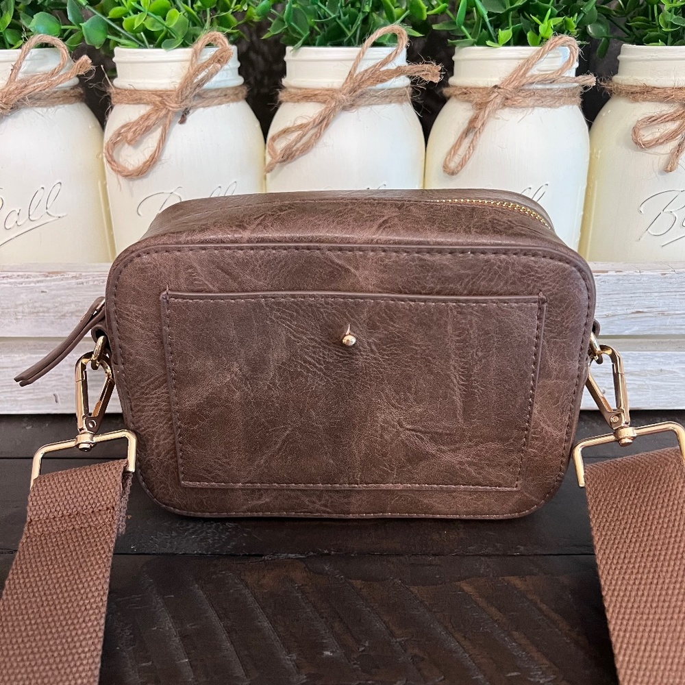 Wanderlust Camera CrossbodyBag in Brown by Funky Monkey